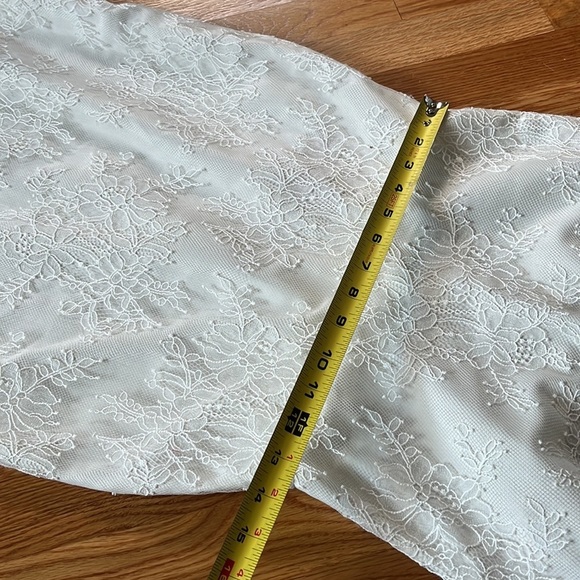 BHLDN Amsale Connie Lace Midi Slip Dress Size 6 Cowl Neck White NWT - Picture 12 of 17